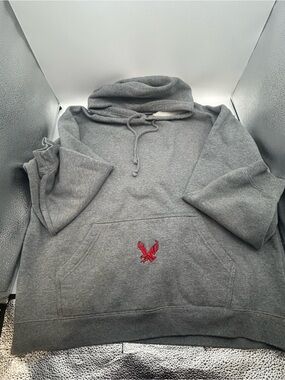 Oarsman Gray Eastern Eagles Logo Embroidered Fleece Hoodie w/ Pockets Men's M